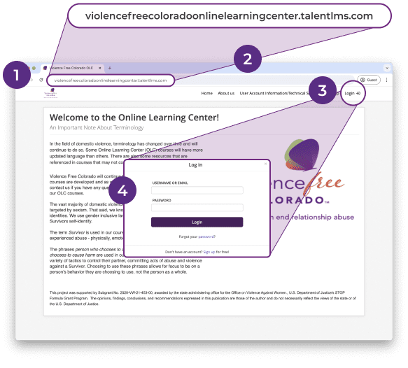 instructional graphic with steps 1-4